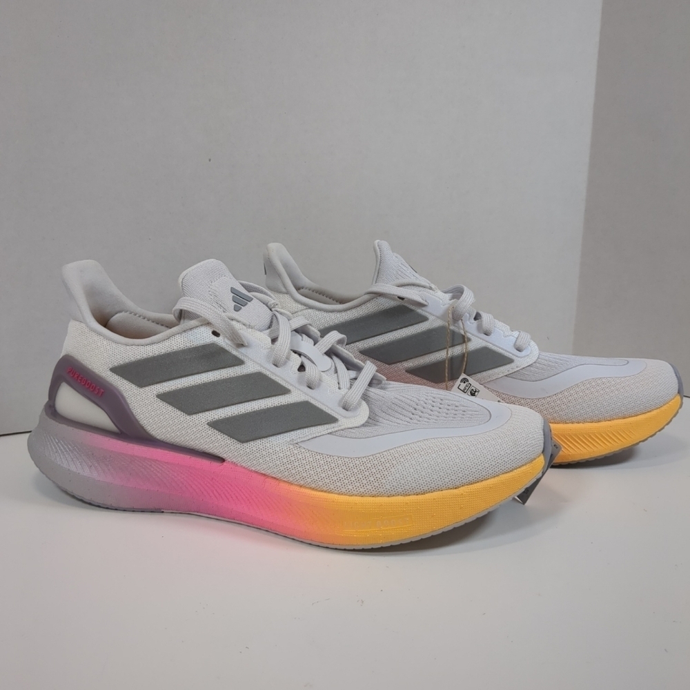 Adidas  Purebpost 5 Athletic White/Pink Sneaker NWT , Size 9.5